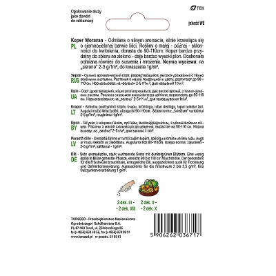 KOPER ogrodowy Moravan nasiona 5g